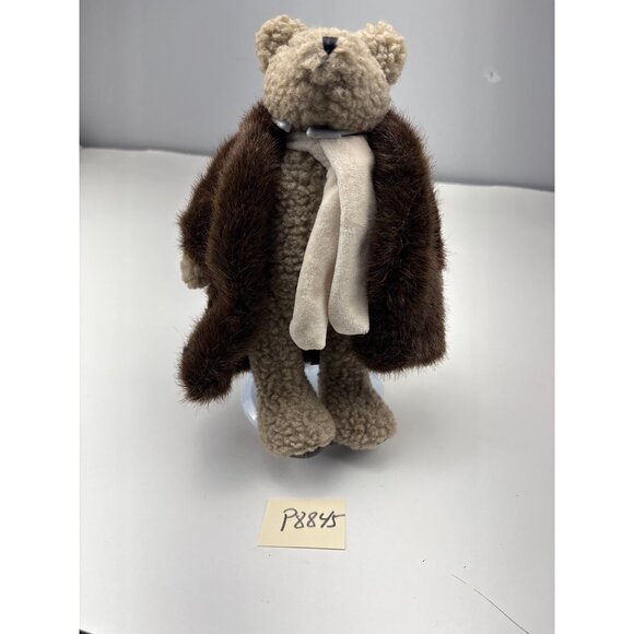 Boyds Skidoo Bear Collectible with Brown Coat & Cream Scarf Adorned - Picture 8 of 10